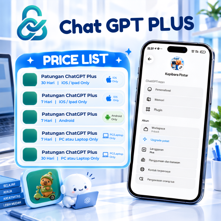 Patungan Chat Gpt Plus 7 Hari Android