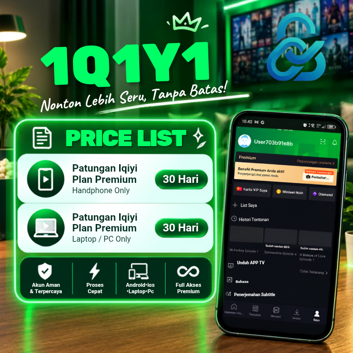 Patungan Iqiyi Plan Premium Handphone Only 30 Hari